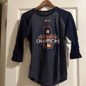 Houston Astros World Series 2017 Women's Baseball Tee - S
